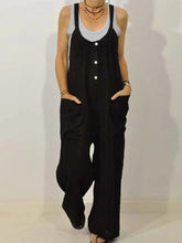 Load image into Gallery viewer, Solid Loose Wide Leg Pocket Jumpsuit