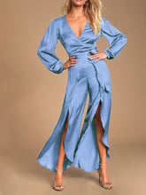 Load image into Gallery viewer, Elegant Sexy V-Neck Top Pants Set