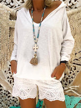 Load image into Gallery viewer, V-Neck Hooded Casual Long Sleeve Suit