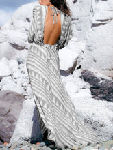 Load image into Gallery viewer, Striped V-Neck Bohemian Dress
