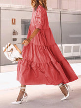 Load image into Gallery viewer, Fashionable Elegant Simple Short Sleeve Maxi Dress