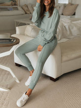 Load image into Gallery viewer, Simple Casual Loose Round Neck Long Sleeve Tops And Pants Set