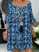 Load image into Gallery viewer, Leopard Swing Holiday Half Sleeve Dresses