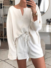 Load image into Gallery viewer, Two Sets of Basic Solid Color V-neck Shorts