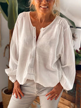 Load image into Gallery viewer, Round Neck Long Sleeve Solid Color Casual Loose Blouses