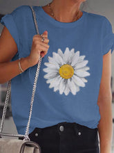 Load image into Gallery viewer, Short Sleeve Round Neck Printed Casual Tops