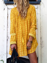 Load image into Gallery viewer, Bohemian Vintage Long Sleeve Printed Dress