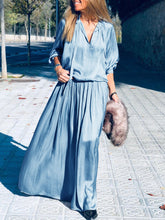 Load image into Gallery viewer, Simple And Loose Casual V-Neck Dress