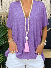 Load image into Gallery viewer, Loose Solid Color V-Neck Top