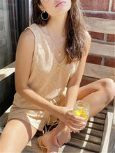 Load image into Gallery viewer, V-neck Solid Color Loose Vest Suit