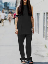 Load image into Gallery viewer, Sleeveless Top Trousers Casual Suit