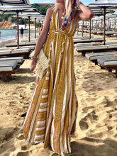 Load image into Gallery viewer, Deep V-Neck Sleeveless Maxi Dresses for Vacation