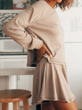 Load image into Gallery viewer, Solid Color Long Sleeve Top Loose Shorts Casual Suit