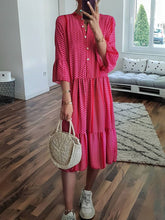 Load image into Gallery viewer, Ethnic Style Long Sleeve Zigzag Maxi Dress