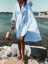 Load image into Gallery viewer, Simple Casual Loose V Neck Long-Sleeved Shirt