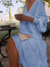 Load image into Gallery viewer, Casual Loose Solid Color Princess Sleeve Dress