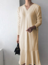 Load image into Gallery viewer, Simple Casual Comfortable Loose V-Neck Dress