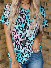 Load image into Gallery viewer, Fashion Casual Leopard Print Round Neck T-shirt