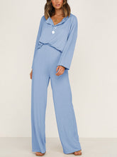 Load image into Gallery viewer, Casual Simple Loose V-Neck Top Pants Set