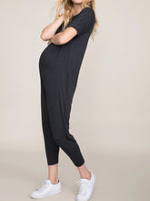 Load image into Gallery viewer, Round Neck Short Sleeve Solid Maternity Jumpsuit