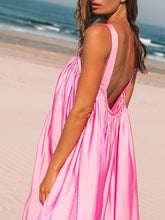 Load image into Gallery viewer, Sexy Backless Folds Sling Maxi Dress