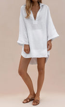 Load image into Gallery viewer, Simple Casual Loose V-Neck Long Sleeve Mini Dress