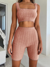 Load image into Gallery viewer, Monochrome Sling Knitted Loose Suit