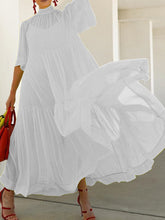 Load image into Gallery viewer, Sexy Solid Color Turtleneck Short Sleeve Dress