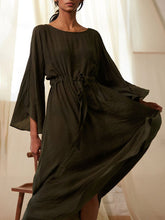 Load image into Gallery viewer, Fashion Round Neck Solid Color Casual Dress