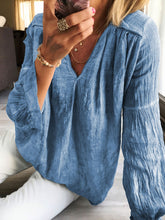 Load image into Gallery viewer, Casual Solid Color V-Neck Top