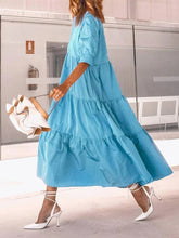Load image into Gallery viewer, Fashionable Elegant Simple Short Sleeve Maxi Dress