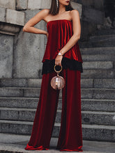 Load image into Gallery viewer, Casual Loose Ruffled Tube Top Two-piece Suit