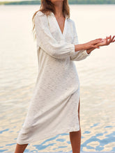 Load image into Gallery viewer, V-neck Solid Color Casual Maxi Dress