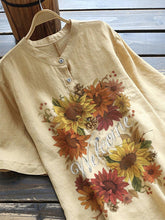 Load image into Gallery viewer, Yellow Casual Floral Shirts & Tops