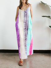 Load image into Gallery viewer, Watercolors Tie Dye Loose Maxi Dress