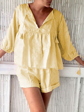 Load image into Gallery viewer, Casual Loose Solid Color Mid-sleeved Top and Shorts Two-piece Suit