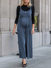 Load image into Gallery viewer, Pure Color Sleeveless Pregnant Maternity Jumpsuit
