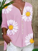 Load image into Gallery viewer, Printed V-Neck Top