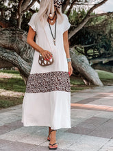 Load image into Gallery viewer, Casual Leopard Print Stitching Dress