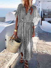 Load image into Gallery viewer, Bohemian Holiday Leopard Print Dress