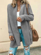 Load image into Gallery viewer, Knit Solid Color Pocket Cardigan Coat