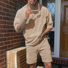 Load image into Gallery viewer, Men'S Solid Color Fashion Casual Short Sleeve Suit