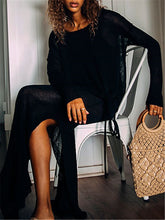 Load image into Gallery viewer, Solid Color Vest Suit Knitted Skirt