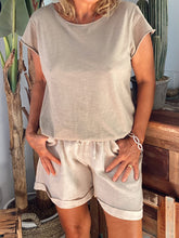Load image into Gallery viewer, Simple Casual Loose Short Sleeved Top And Shorts Suit