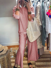 Load image into Gallery viewer, Casual Loose-sleeved Solid Color Two-piece Suit