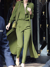 Load image into Gallery viewer, Casual Loose Solid Color Button Three-piece Suit