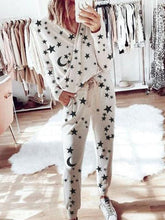 Load image into Gallery viewer, Romantic Starry Loose Top Pants Knitted Suit
