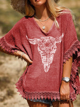Load image into Gallery viewer, Vintage Casual Loose Lace V-Neck Top