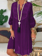 Load image into Gallery viewer, V-neck Loose Solid Color Casual Dresses