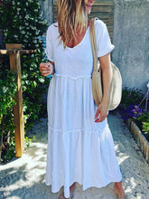 Load image into Gallery viewer, Simple Casual Short Sleeve Maxi Dress